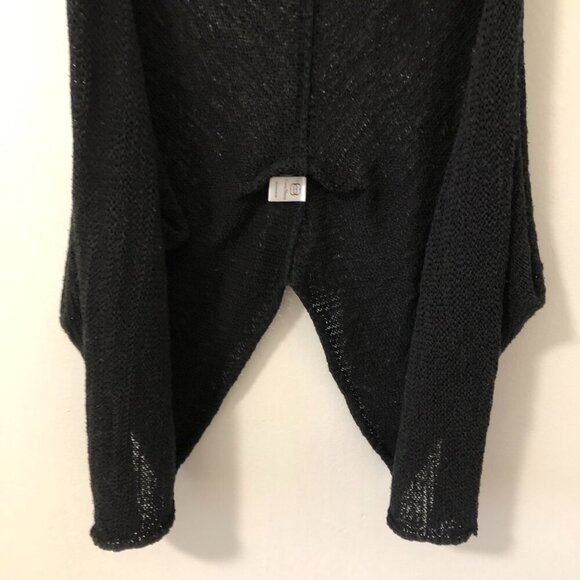 Y2K Costa Blanca Sleeveless Open Front Cardigan Sweater Vest Long Black Small - Picture 4 of 12